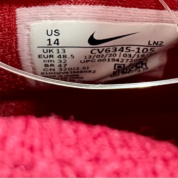 Nike Vapor Edge Pro 360 Football Cleats White Red Crimson CV6345-105 Men’s 14 - Picture 10 of 10